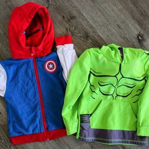 Marvel Captain America and Hulk Sweatshirts + Plush Hoodie